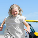 Kids Hooded Turkish Towel | Misty Grey