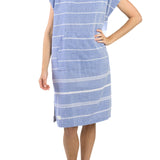 Adult Hooded Turkish Towel | Azure Blue