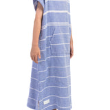 Kids Hooded Turkish Towel | Azure Blue