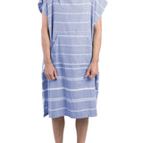 Adult Hooded Turkish Towel | Azure Blue