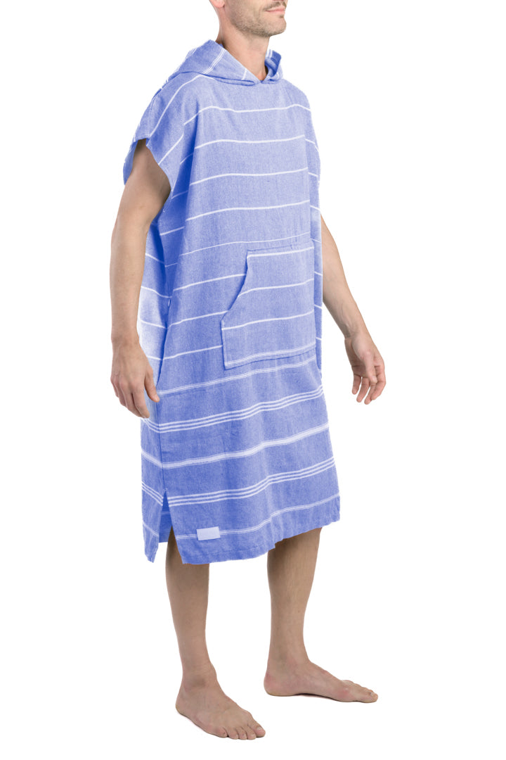 Adult Hooded Turkish Towel | Azure Blue