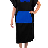 Adult Hooded Towel | Standard | Black & Royal Blue