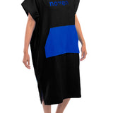 Adult Hooded Towel | Standard | Black & Royal Blue