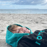 Kids Hooded Towel | Standard | Black & Green